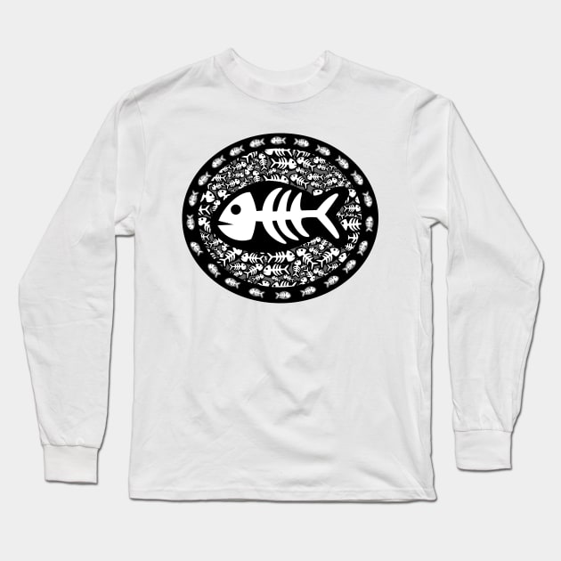 Fishbones Long Sleeve T-Shirt by GR8DZINE